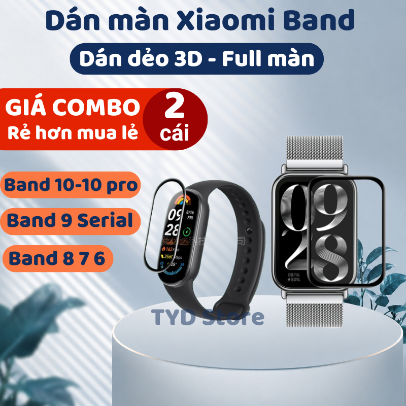Dán màn hình Xiaomi Mi band Miband 10 10 pro 9 9 Pro 9 Active Mi band 8 8 Pro 8 Active Mi band 7 7 p
