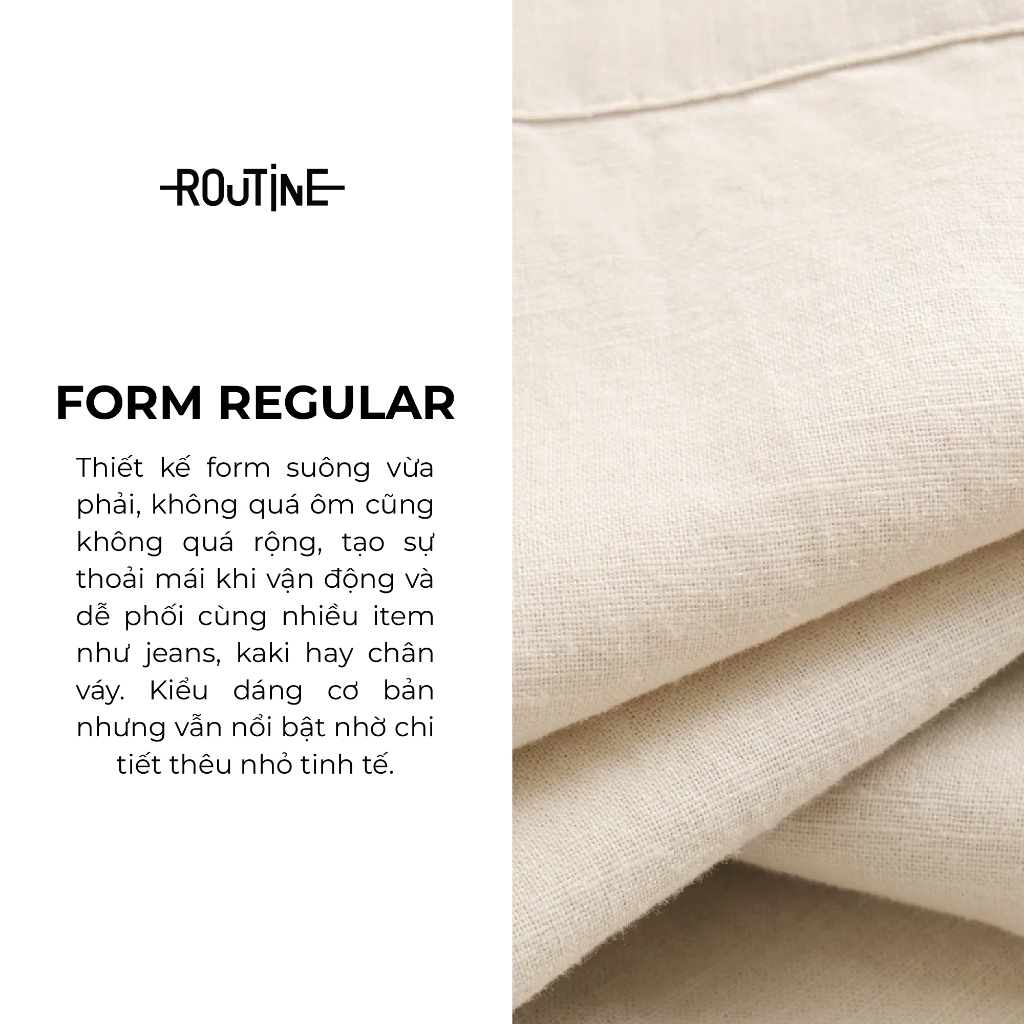 [🔥HOT] Áo Sơ Mi Linen Cotton Tay Dài Form Regular - Routine 10F24SHL048 | BigBuy360 - bigbuy360.vn
