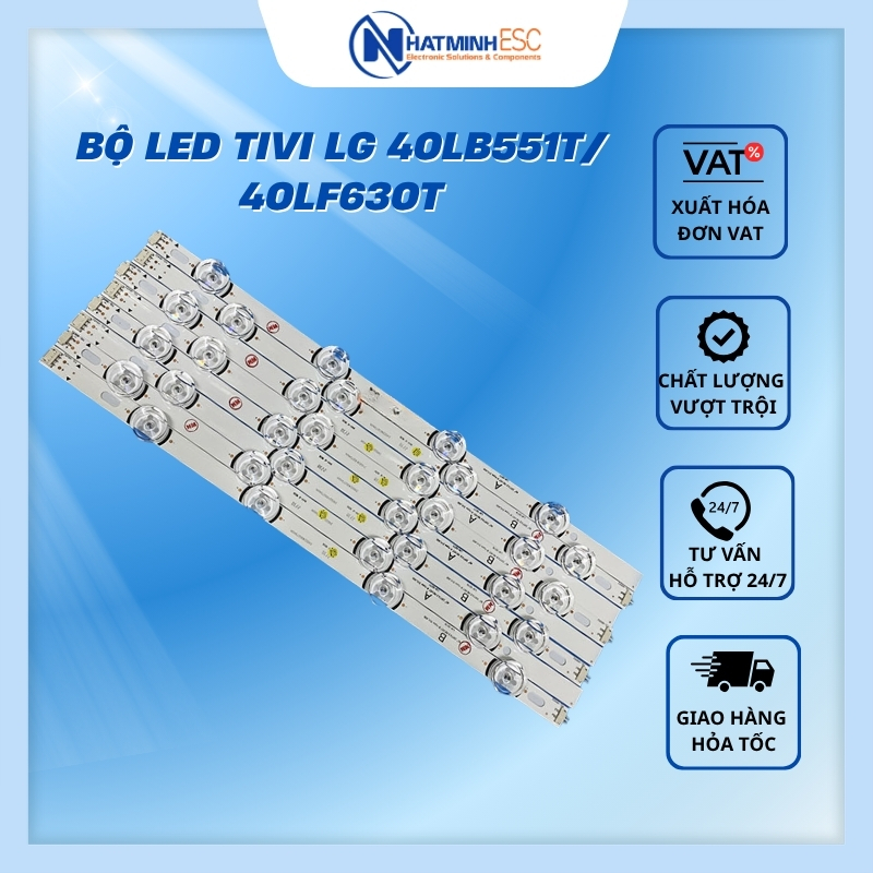 Bộ LED tivi LG 40LB551T/ 40LF630T (8 thanh 6V T1)