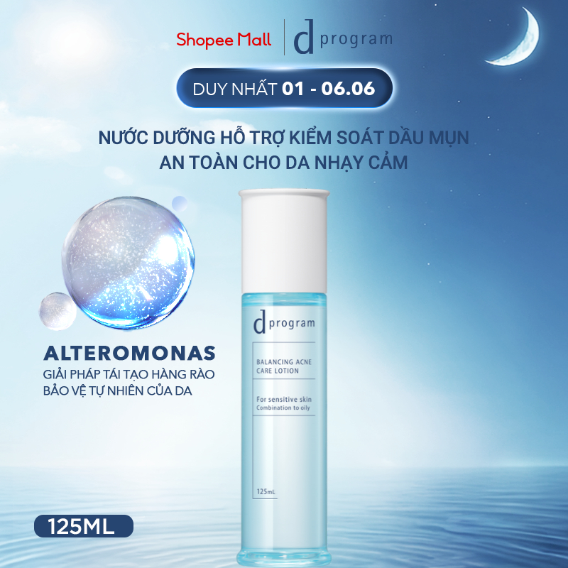 Nước dưỡng ẩm kiềm dầu ngừa mụn cho da nhạy cảm d Program Balancing Acne Care Lotion 125ml