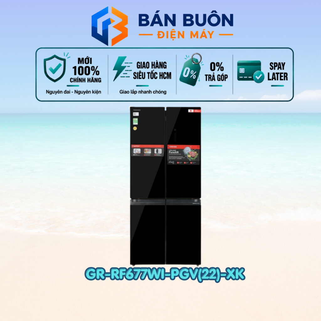 GR-RF677WI-PGV(22)-XK | Tủ lạnh Toshiba Inverter 515 lít Multi Door GR-RF677WI-PGV(22)-XK