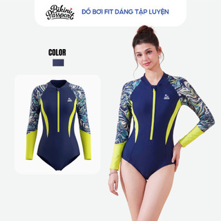 Đồ bơi một mảnh nữ tay dài chống UV tập luyện - Bikini Passport - BS566_HOT