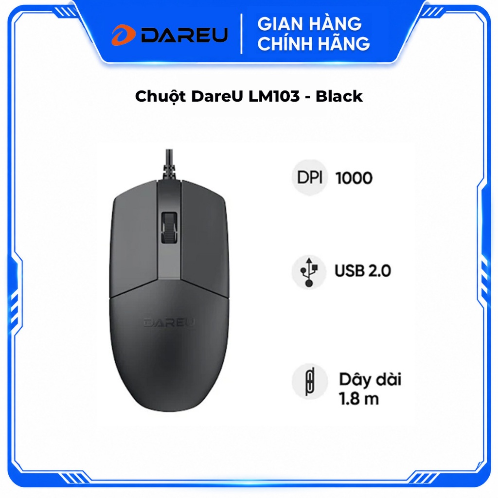 Chuột DareU LM103 - Black