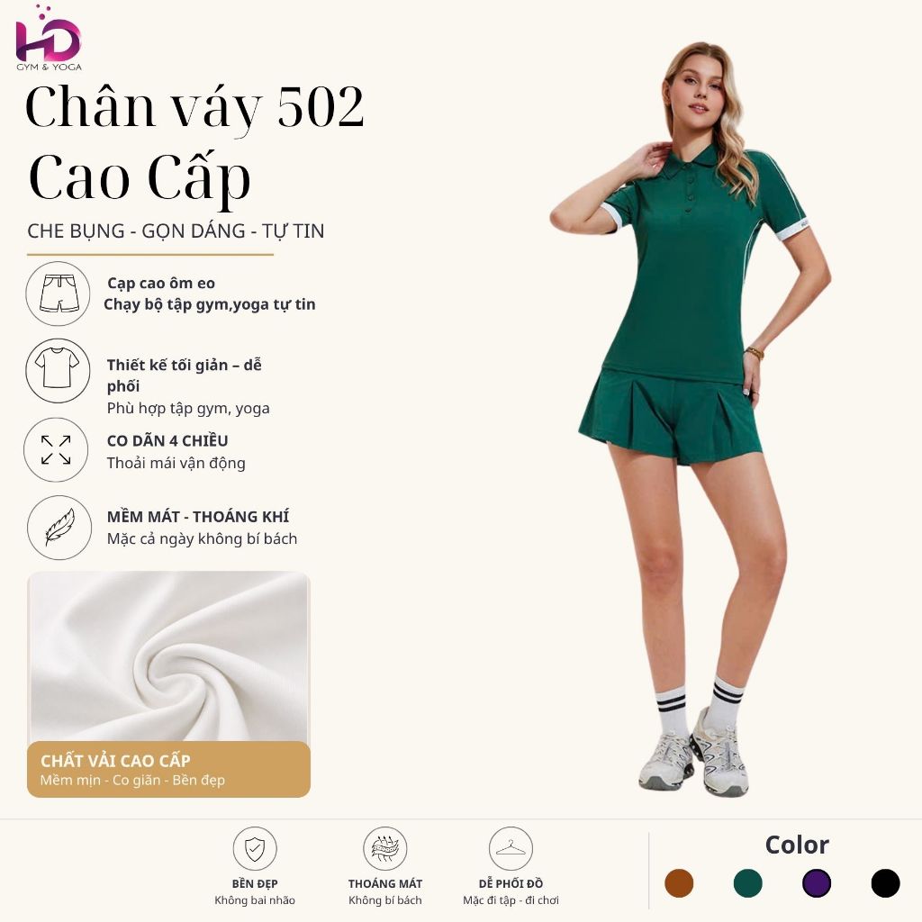 Chân váy. Mã YCF2529502. 502 Tuấn HD Tập Gym, Chơi PickleBall, Tenis Thể Thao Thoáng Mát, Co Giãn