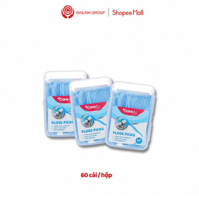 Chỉ Kẽ Răng CARE4U 60 Que/Hộp Làm Sạch Kẽ Răng Vệ Sinh Răng Miệng