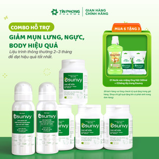 Xịt mụn lưng Esunvy Giúp Sạch Mụn, Hết Thâm, Mờ Sẹo Phù Hợp Với Mọi Loại Da chai 80ml