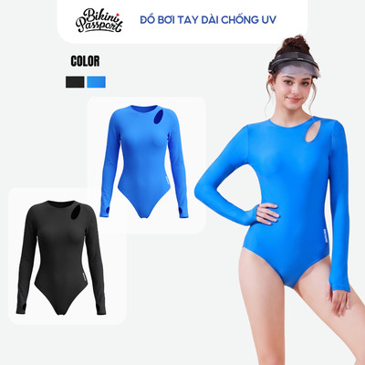 Đồ bơi một mảnh nữ tay dài chống UV đi biển - Bikini Passport - BS570_BU