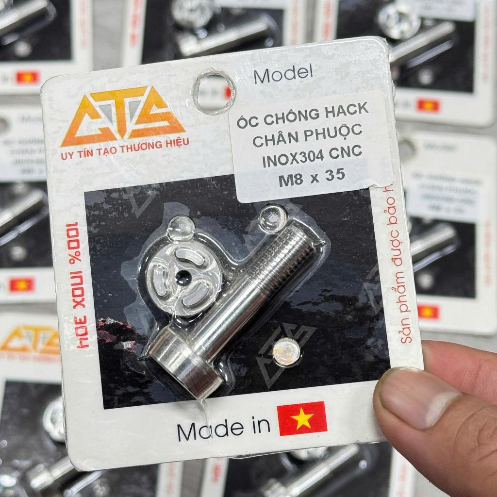 Ốc Chống Hack Chân Phuộc Inox304 CNC M8x35 - M10x30 cho Xe Máy - Sản Phẩm 100% Made in Việt Nam