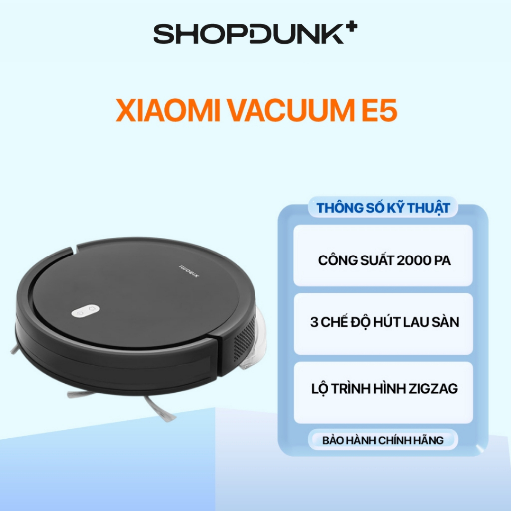 Robot Hút Bụi Lau Nhà Xiaomi Vacuum E5 EU Chính Hãng