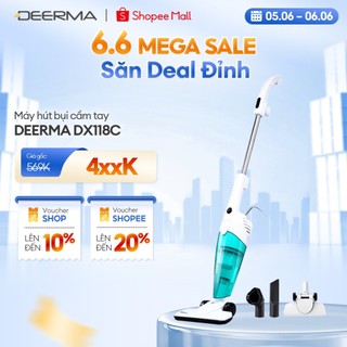 Máy hút bụi cầm tay deerma dx118c lực hút 15000pa, công suất 600w với bộ lọc bụi mịn hepa - bảo hành 12 tháng
