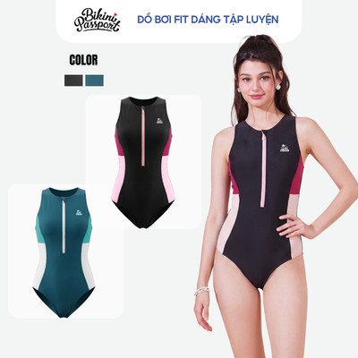 Đồ bơi một mảnh nữ sát nách fit dáng tập luyện - Bikini Passport - BS550_BL
