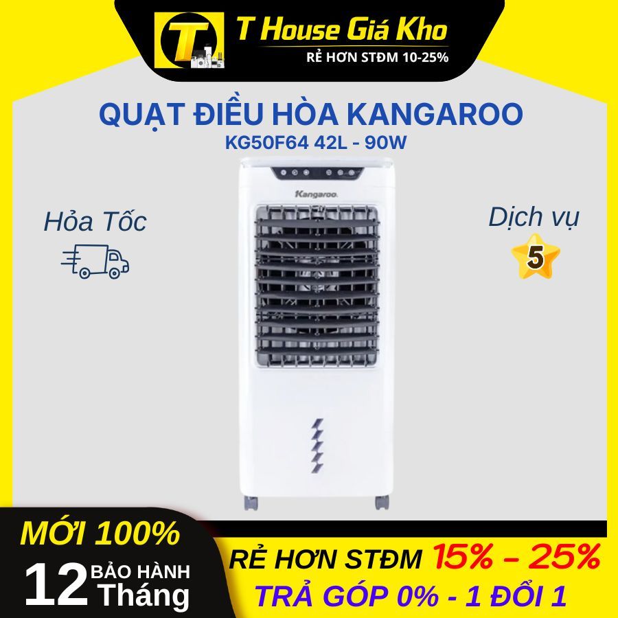 [Chính Hãng - Mới 100%] Quạt Điều Hòa Kangaroo KG50F64 42 Lít Công Suất 90W Độ Bền Cao BH 12 Tháng