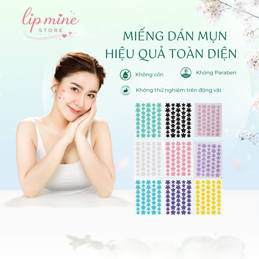 Miếng Dán Mụn Cute Ngôi Sao Thoáng Khí Nhiều Màu Sắc Hình Gumihoo1(Lipmine)