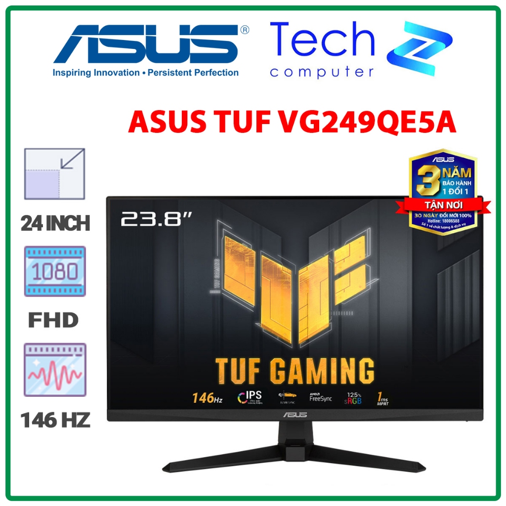 Màn Hình Gaming ASUS TUF Gaming VG249QE5A 23.8 Inch FHD IPS 146Hz 1ms Loa Chính Hãng