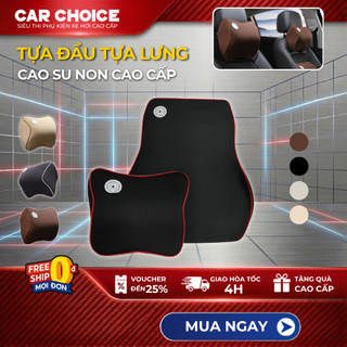 Gối Tựa Đầu Tựa Lưng Ô Tô Cao Su Non Êm Ái Mềm Mại Thoáng Mát Giúp Giảm Mỏi Cổ Lưng