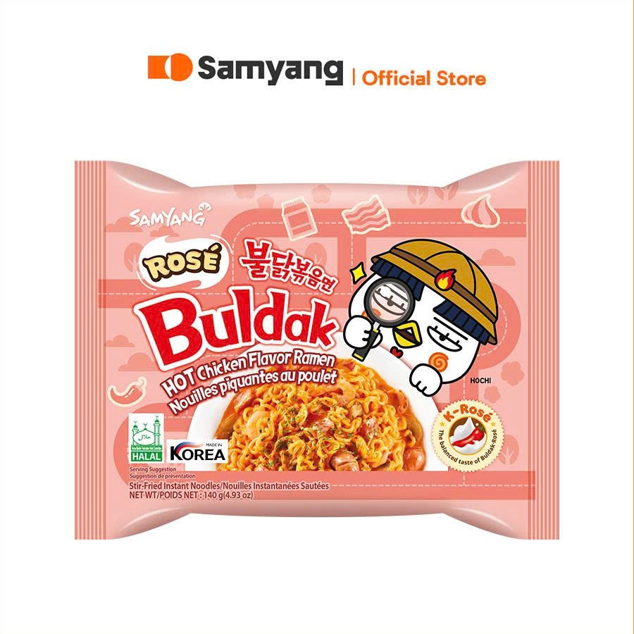 1 Gói Mì Khô Gà Cay Hoa Hồng Samyang Foods (Rose Buldak) 140g/gói