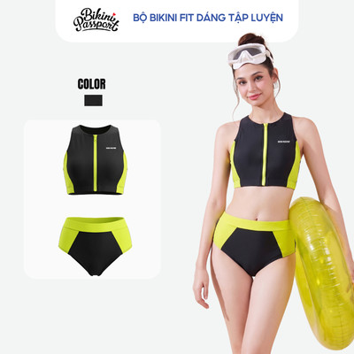 Bộ bikini nữ sát nách ôm dáng tập luyện - Bikini Passport - BS574_BL