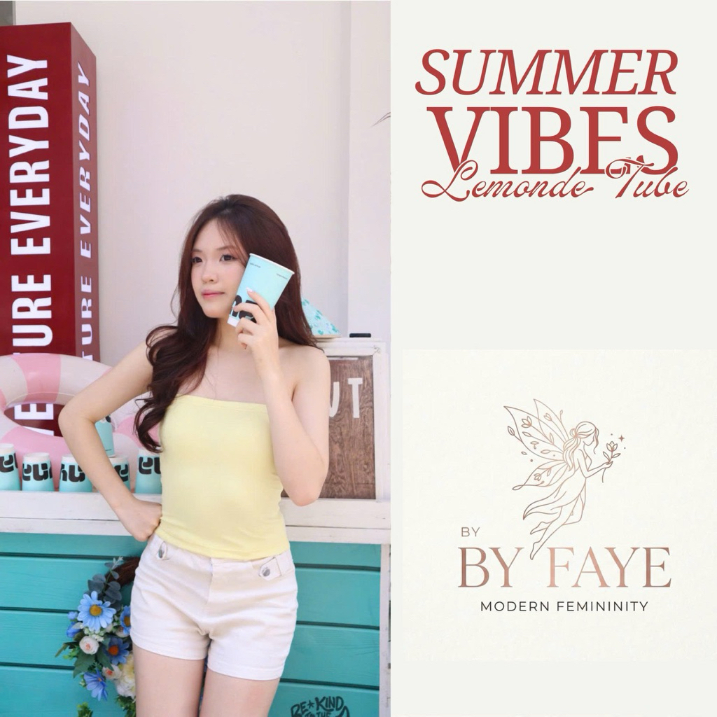 SUMMER VIBES BY FAYE - Deal mở bán Lemonade Tube - ÁO CÚP NGỰC COTTON SUMMER