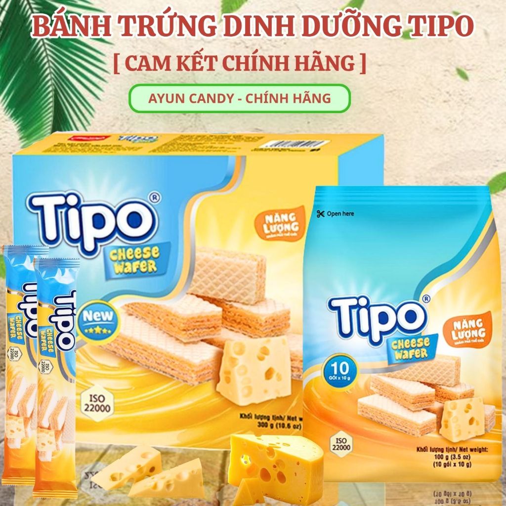 [HỎA TỐC COMBO 2 HỘP] Bánh Kem Xốp Phô MAI Tipo Hộp 180g/Hộp 300g - Bánh Xốp Tipo