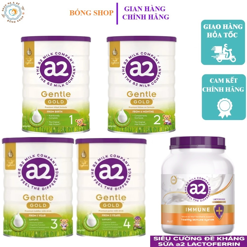 Sữa A2 Gentle Gold Premium/ Immune Sữa Công Thức Nguyên Kem Đạm A2 Bé Phát Triển ToànDiện