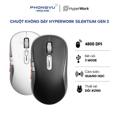 Chuột không dây HyperWork Silentium Gen 2 HPW-MS01.G2 - Bảo hành 12 tháng