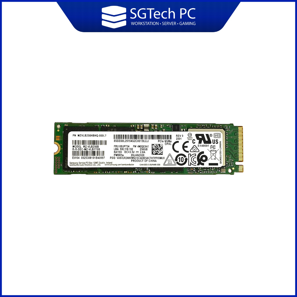 Ổ cứng SSD Samsung NVMe 256GB PM9A1, PM981a chuẩn 2280