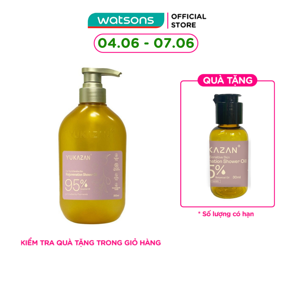 Dầu Tắm Yukazan Rejuvenation Shower Oil 95% 300ml
