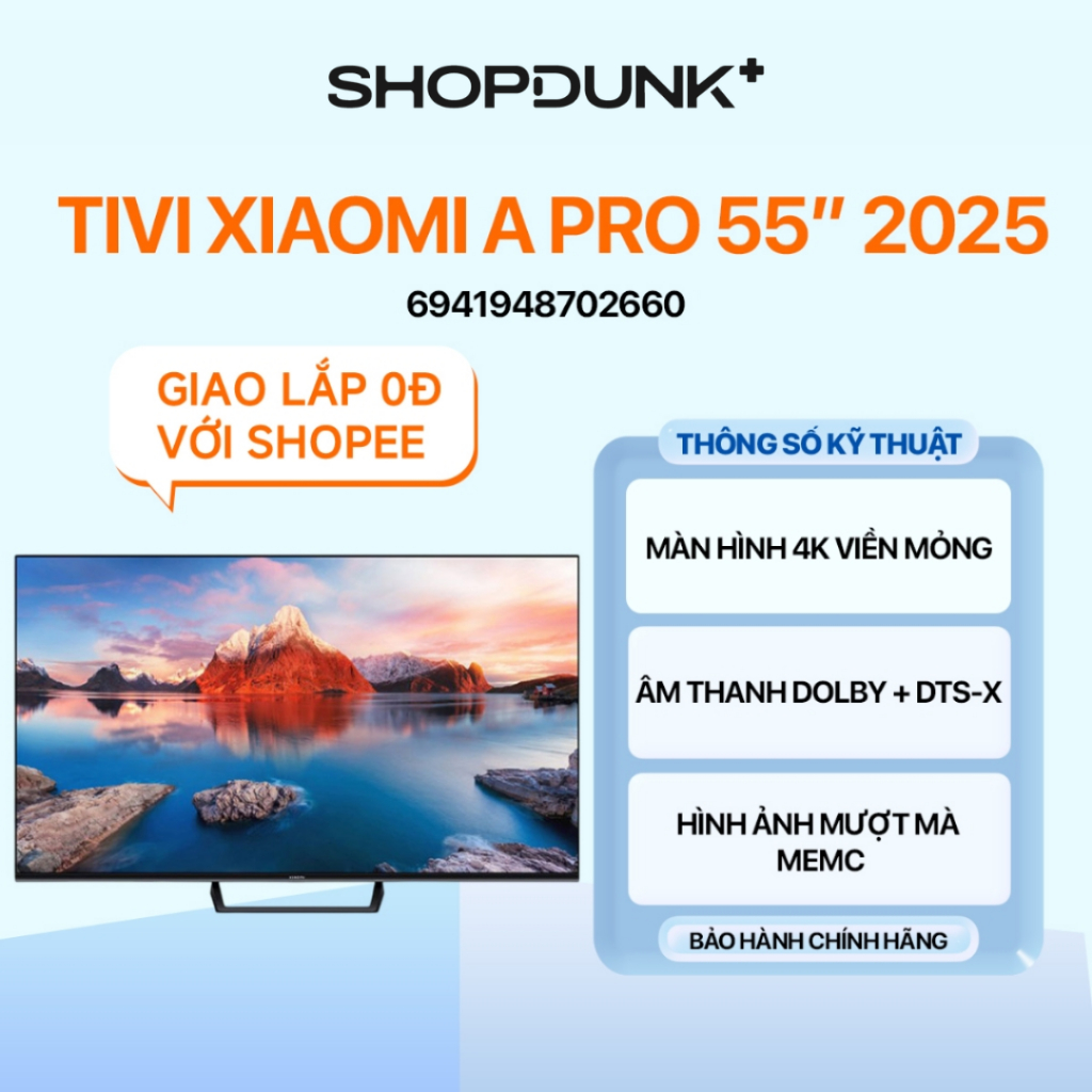 Tivi Xiaomi TV A Pro 55 Inch 2025 Chính Hãng Bảo Hành 2 Năm