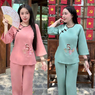 Sò Tâm Kate Lụa # Đồ Bộ Nữ Đi Chùa