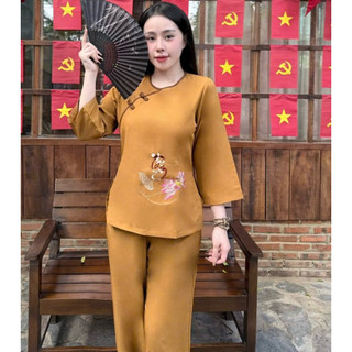 Sò Tâm Kate Lụa # Đồ Bộ Nữ Đi Chùa