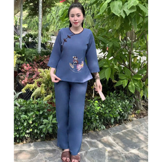Sò Tâm Kate Lụa # Đồ Bộ Nữ Đi Chùa