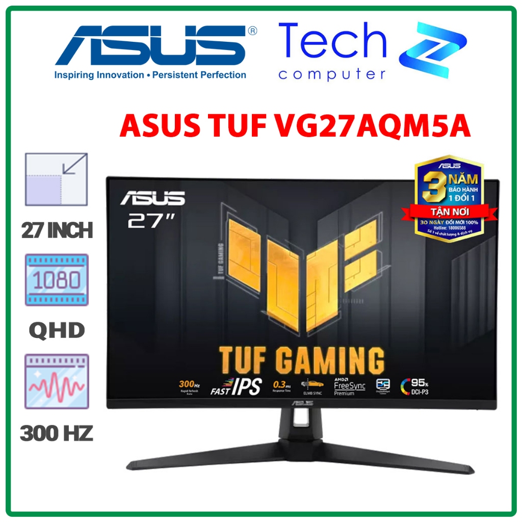 Màn Hình Gaming ASUS TUF VG27AQM5A 27 Inch 2K IPS 300Hz Loa Chính Hãng