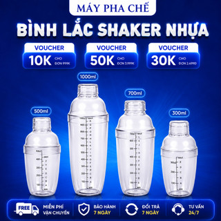 Bình Lắc Shaker Nhựa Chia Vạch Đen 350ml 530ml 700ml 1000ml - Bình Lắc Cocktail Pha Chế Loại Tốt - MÁY PHA CHẾ
