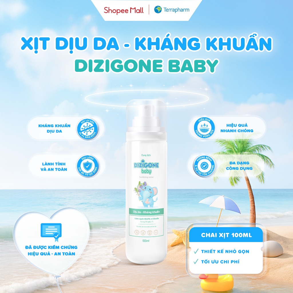Xịt kháng khuẩn DIZIGONE Baby 100ml