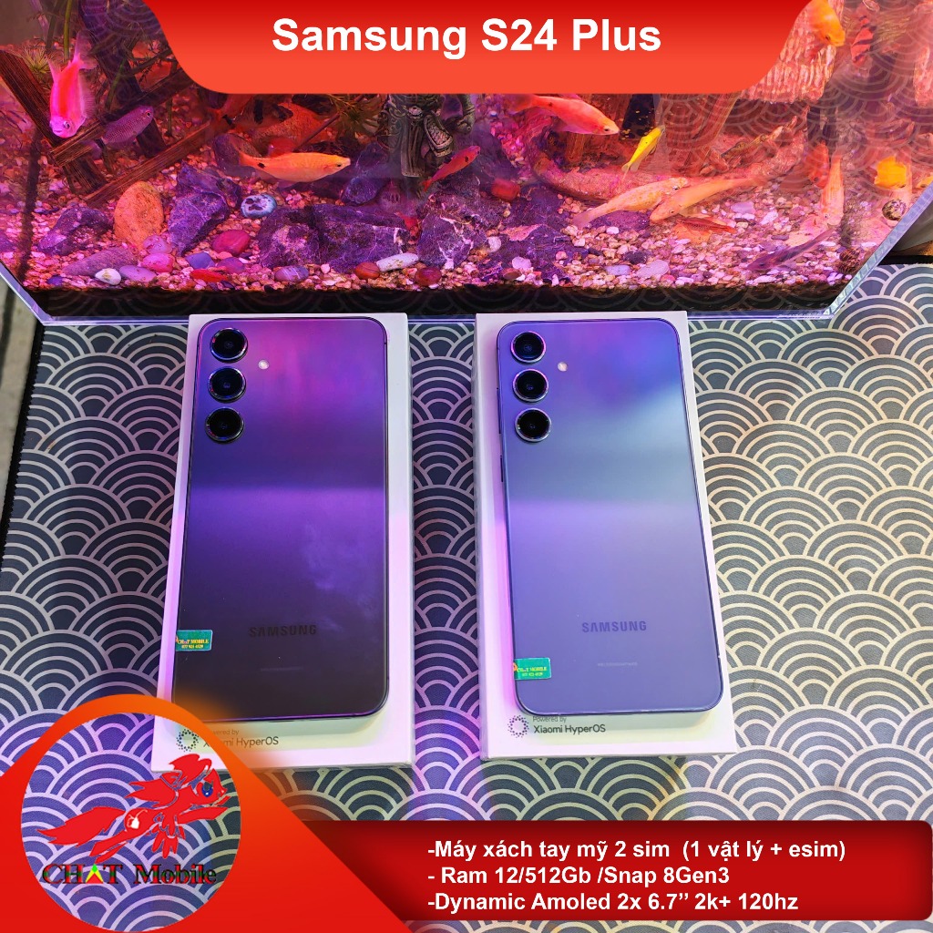 Điện thoại Samsung S24 Plus ,Ram 12/512G ,Snap 8 Gen 3 ,Dynamic Amoled 2x 6.7''2k+ 120hz ,pin 4900 m