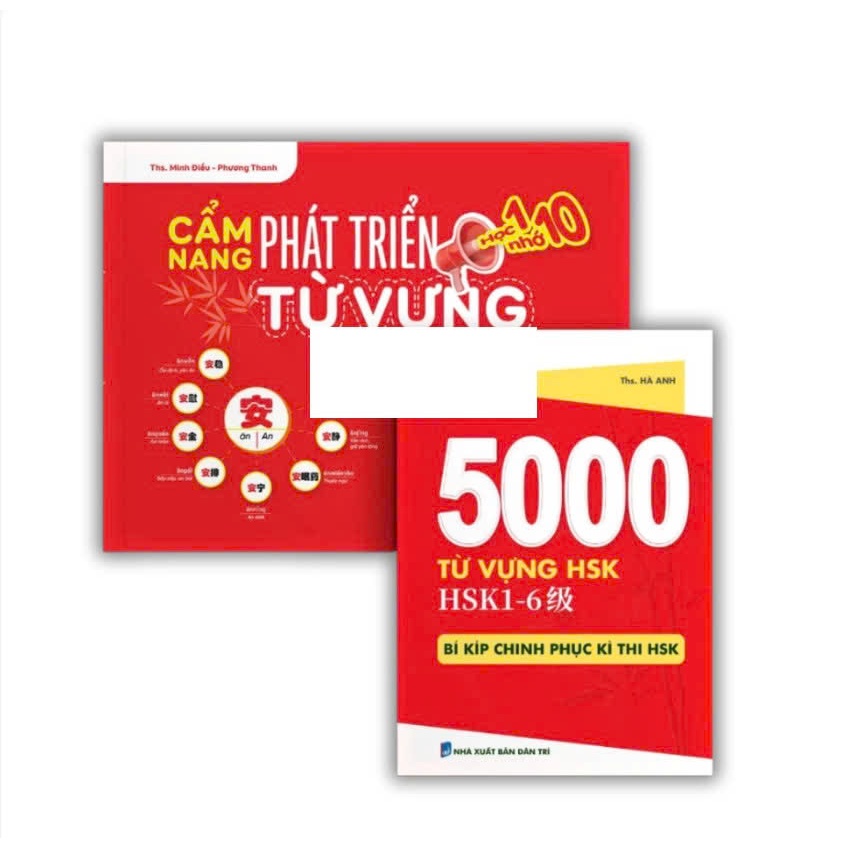 Sách-Combo: Cẩm nang phát triển từ vựng học 1 nhớ 10+5000 từ vựng HSK/HSK1-6 Bí kíp chinh phục kì th