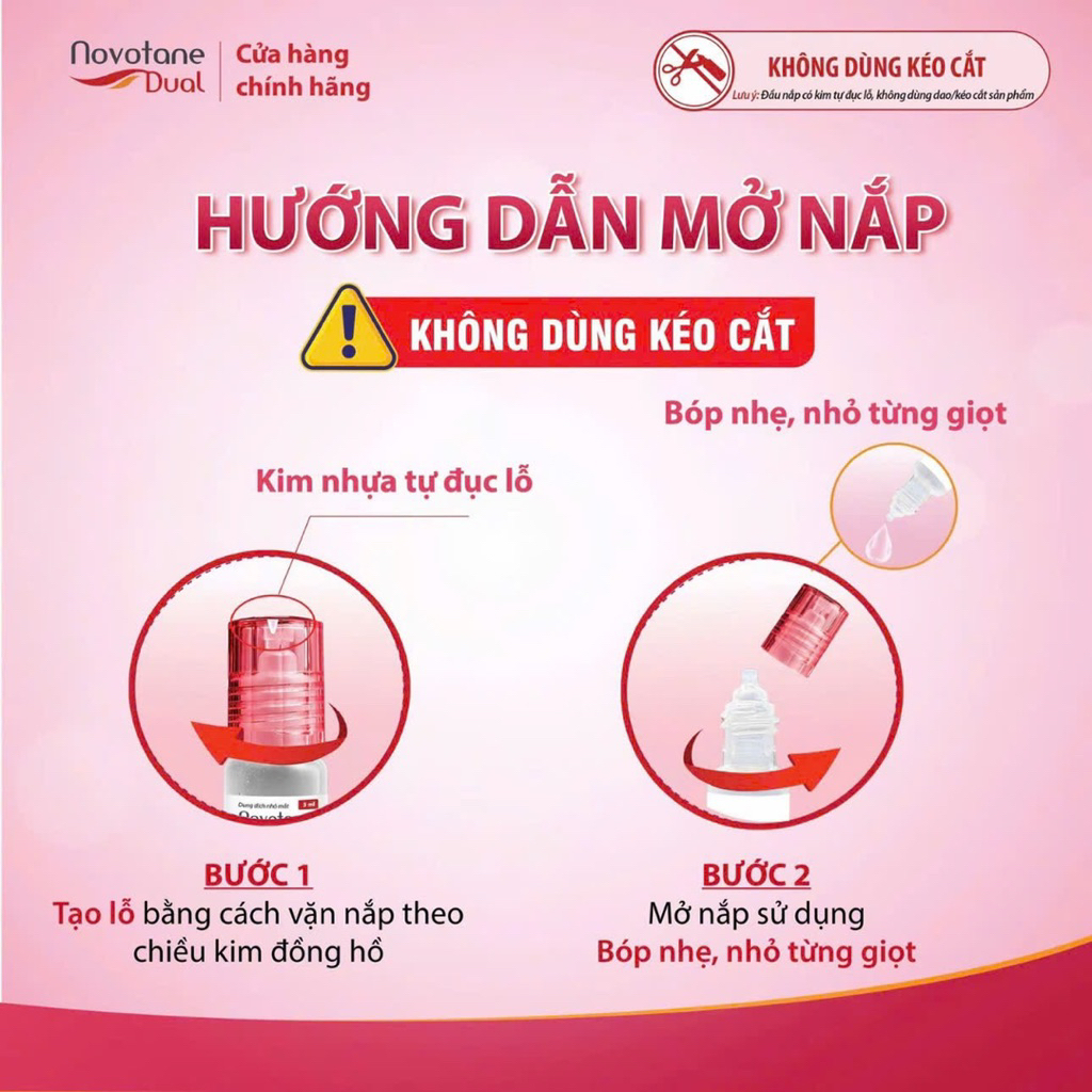 [CHÍNH HÃNG] Novotane Dual 5ml - Dung dịch nhỏ mắt Vitamin B12, giảm mỏi mắt do dùng máy tính