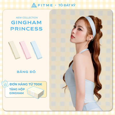 Băng đô nữ vải caro FITME SL xoắn phong cách thanh lịch, co giãn thoải mái BDSL02