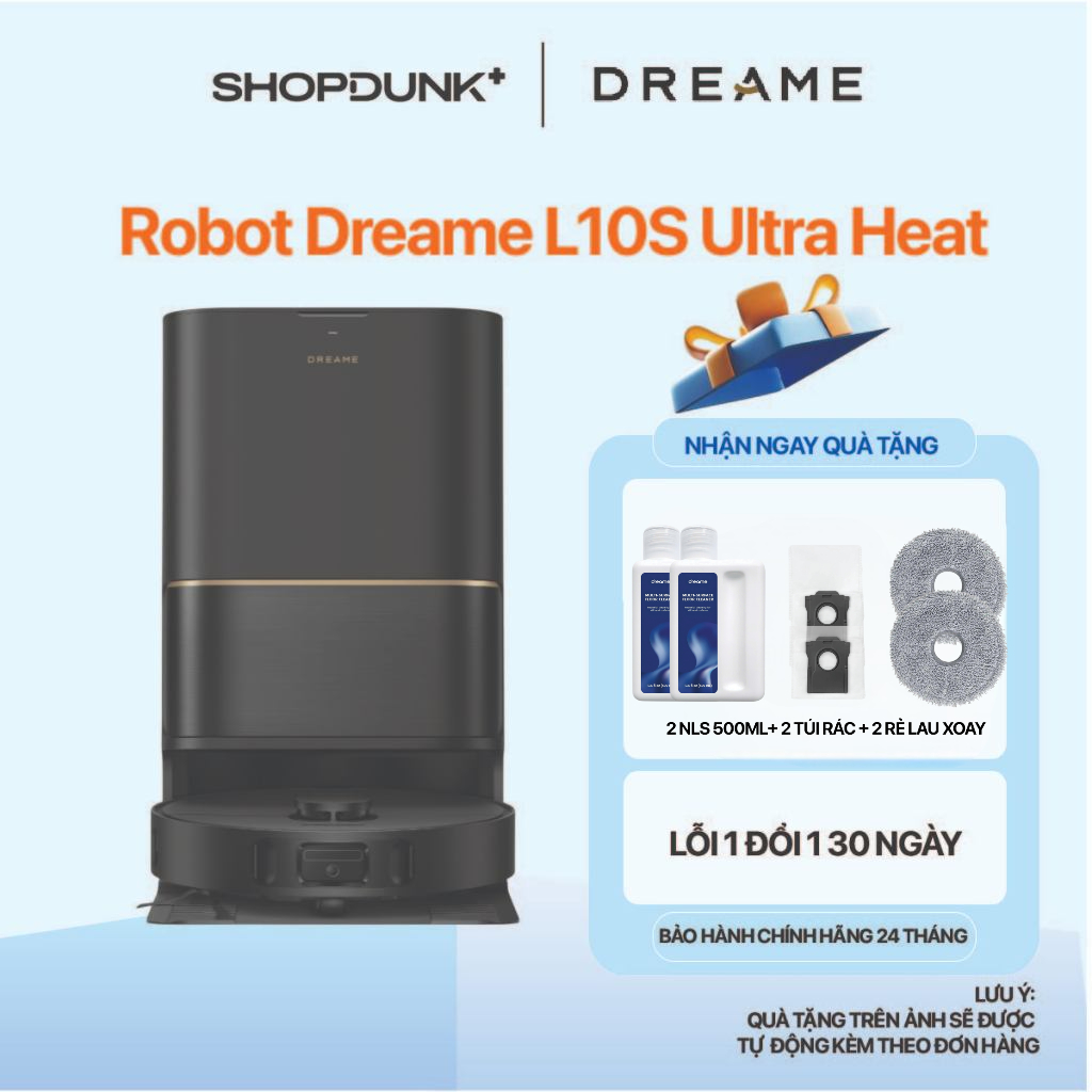 Robot Hút Bụi Lau Nhà Dreame L10S Ultra Heat | Bản Quốc Tế | Bảo Hành 24 Tháng |12 Tháng Về Pin