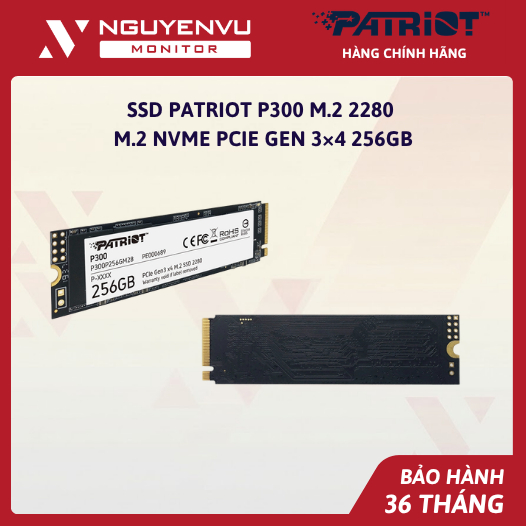 [Full Vat] SSD PATRIOT P300 M.2 2280 M.2 NVMe PCIE GEN 3×4 256GB - Bảo Hành 3 Năm