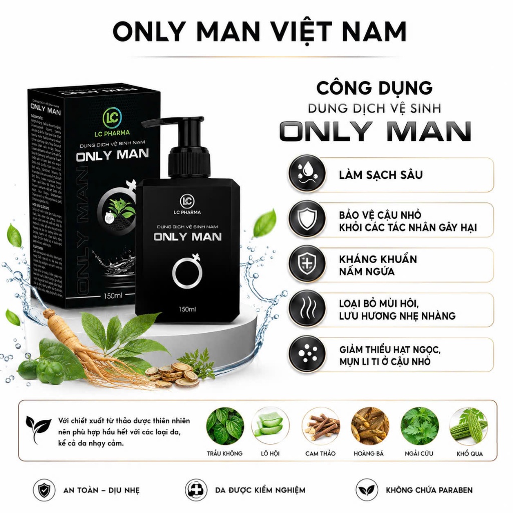 Dung dịch vệ Nam ONLY MAN Chính Hãng 150ml