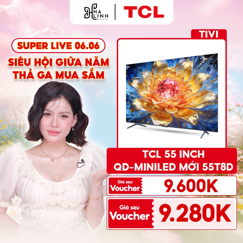 【VHL x TCL】TCL 55 inch QD-MiniLED mới 55T8D, tần số quét siêu cao 144Hz, HDR10+, Chứng nhận Dolby Atmos, Lắp 0đ HCM HN | BigBuy360 - bigbuy360.vn