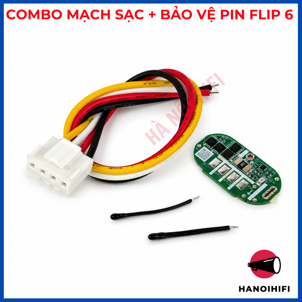 Combo mạch sạc pin và phụ kiện pin FLIP 6, sử dụng pin 18650 từ Shop Hà Nội Hifi