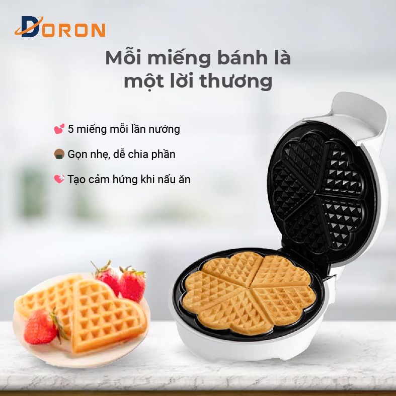Máy làm bánh bông lan DORON 750W kiểm soát nhiệt độ tự động