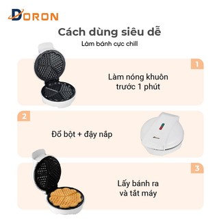 Máy làm bánh bông lan DORON 750W kiểm soát nhiệt độ tự động