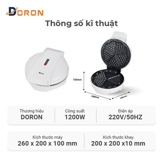 Máy làm bánh bông lan DORON 750W kiểm soát nhiệt độ tự động
