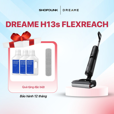 Máy hút bụi lau nhà cầm tay Dreame H13s FlexReach | Lực Hút 21.000Pa | Chống Rối tóc TangleCut | | Bảo Hành 24 Tháng