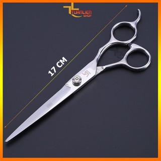 Kéo Cắt Tóc Thẳng AC02 hiệu VS - Kéo Cắt Tóc Tại Nhà Lưỡi Thẳng 6 Inch, Kéo Cắt Tóc Cho Bé + Người Lớn, Cắt Đầu Đinh Mái