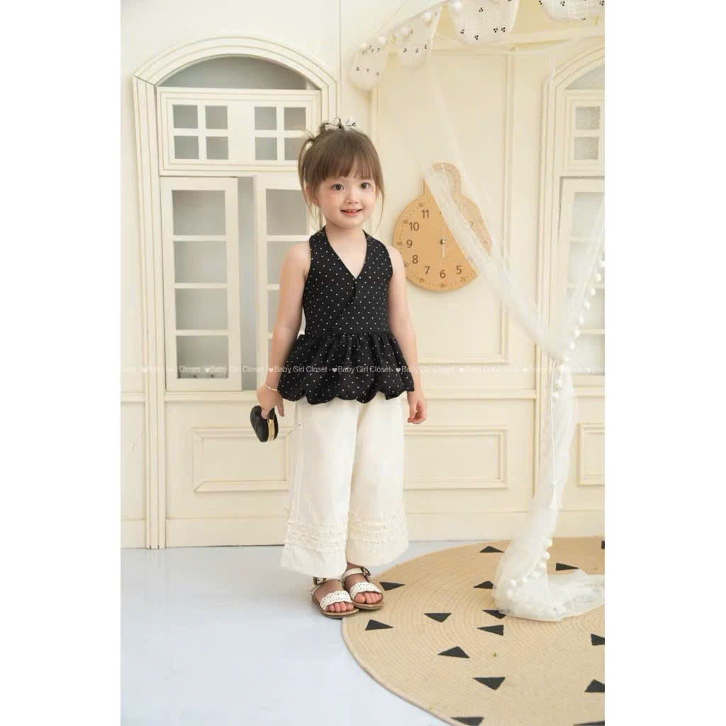 SET BỘ BÉ GÁI CHẤM BI XINH XẮN LITTLE KIDS