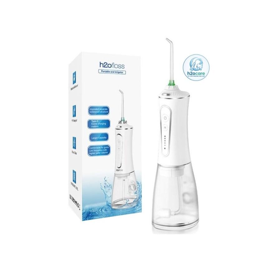 Tăm nước H2OFloss HF-P11 MÀU TRẮNG Chính Hãng, Làm Sạch Mảng Bám Hiệu Quả